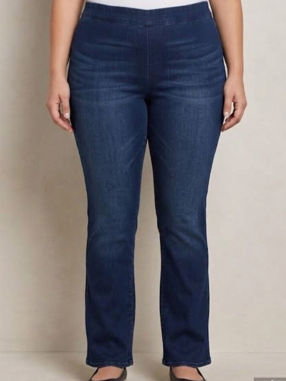 NYDJ Kenzie Pull-On Slim Bootcut Spanspring Jeans 1XT Plus Size Tall Dark Wash